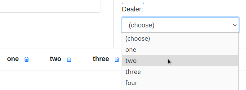 Choose the dealer